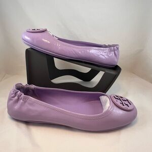 Tory Burch Minnie Travel Ballet in lavender cloud, size 9.5, BNIB,MSRP$228
